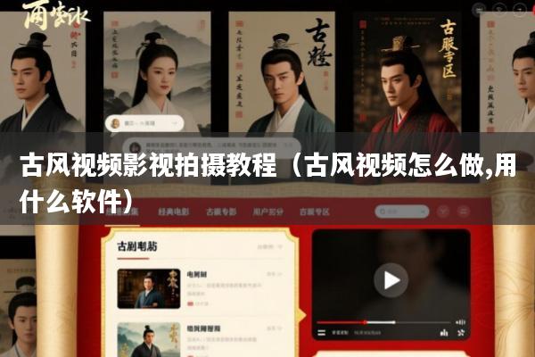 古风视频影视拍摄教程(古风视频怎么做,用什么软件)