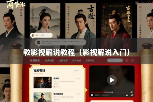 教影视解说教程(影视解说入门)